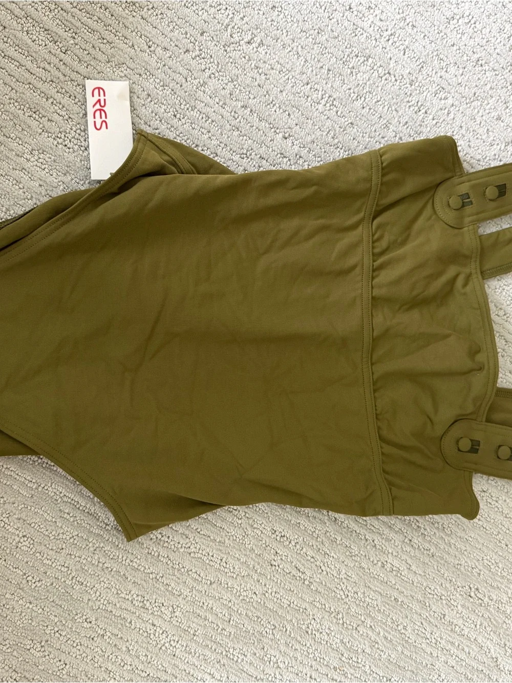 ERES Olive Green One-Piece Swimsuit with Adjustable Straps